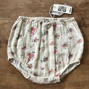 Bonton Fleur floral and dot bloomers 12m
